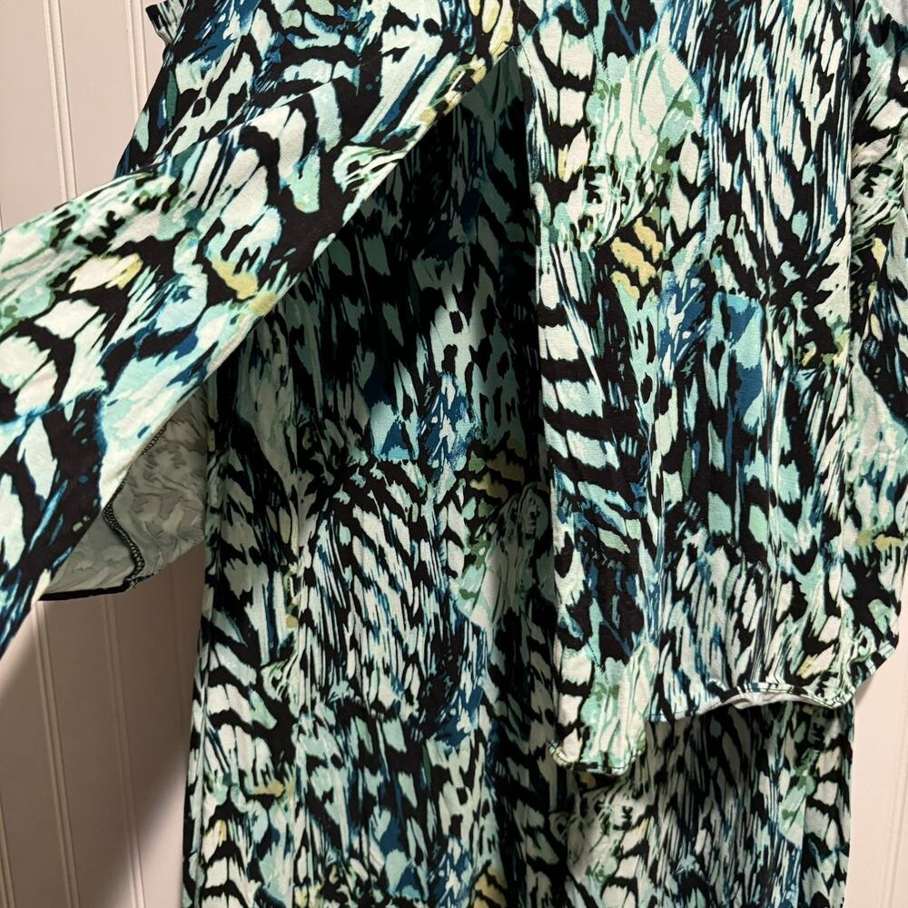 Chicos Layered Tank Dress Teal Black Size XL 16/18 - Picture 7 of 7